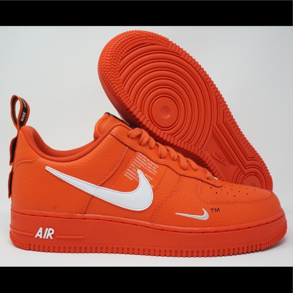 nike orange shoes air force